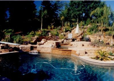 Landscape design around pool