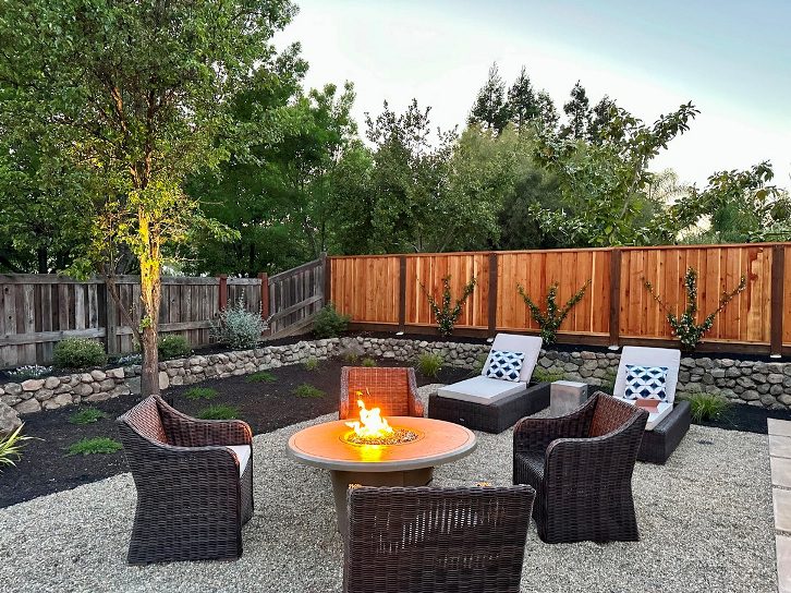 Arbor and landscaping
